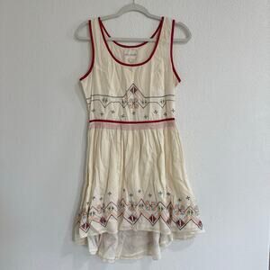 Urban Outfitters Dolls Point Embroidered Boho Hi Low Dress Cream Folk Festival 6